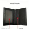 Top-grain Leather Wallet with ID and Credit Card Slots Men's Ultra-slim Vertical Cardholder Design Business VIP Bank Card Case and Card Organiser