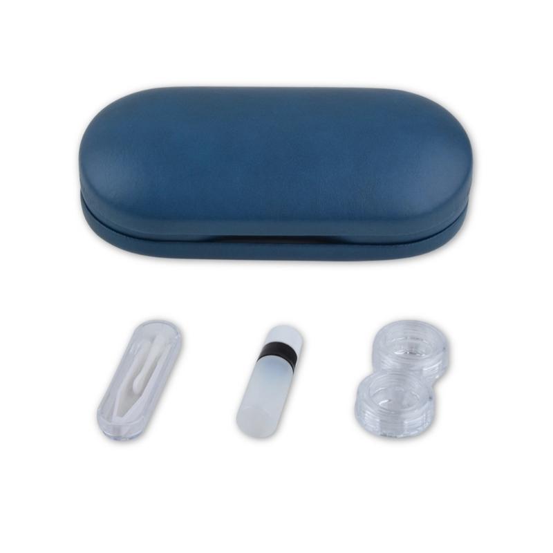 

1 комплект Портативный контейнер для контактных линз Пылезащитный контейнер для красоты зрачков Ежедневный контейнер для дома и улицы синий
