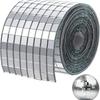 Self-Adhesive Mosaic Glass Wall Mirror Sticker - Waterproof Decorative Frame for DIY Bathroom Projects.