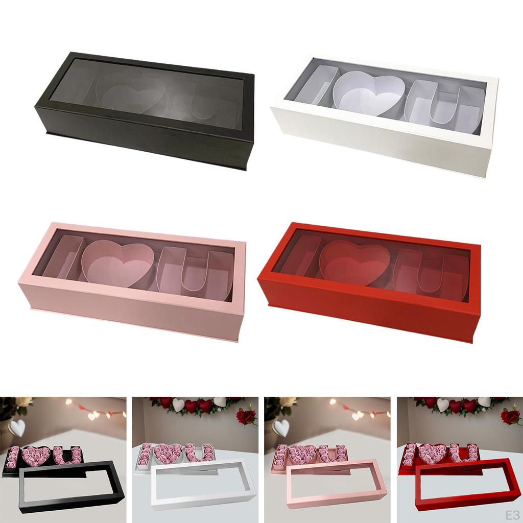 Elegant Love Letter Flower Box for DIY Present Decor