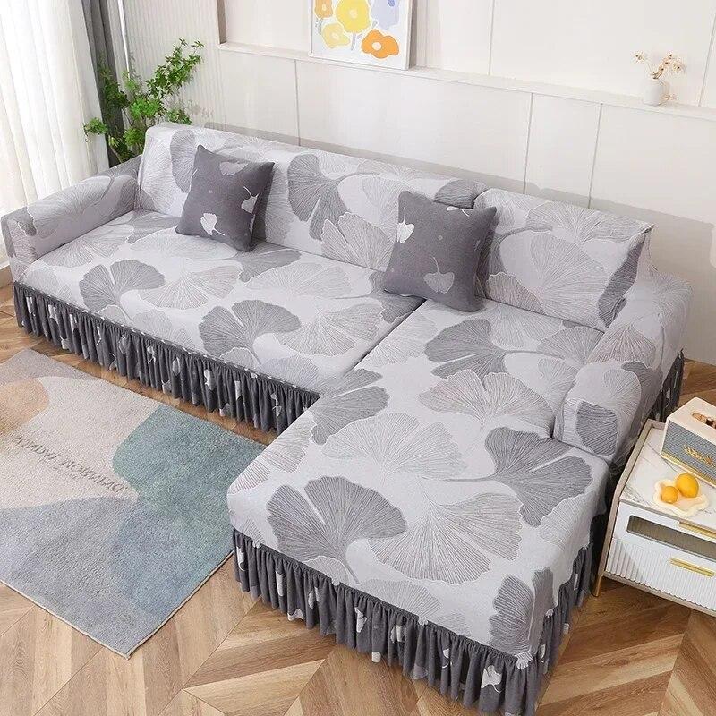 Double Daybed Large Skirt Sofa Cushion Four Seasons All Inclusive Sofa Cover Simple Elastic Luxury Sofa Protective Cover