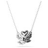 Swarovski 5705721 Women’s Black & White Swan Rhodium Plated Pendant Necklace