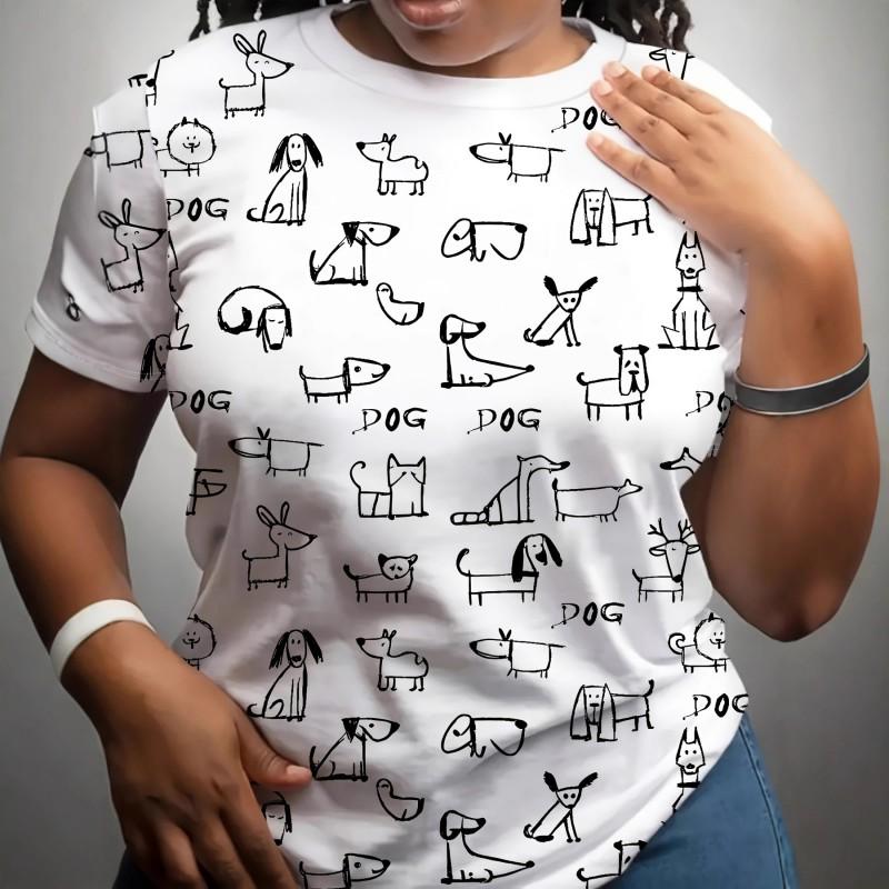 Streetwear Punk Style Graphic Tee Women - Comfortable Breathable Casual Round Neck Short Sleeve Top