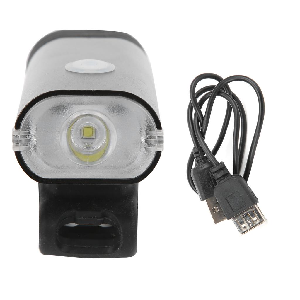 Bike Headlight USB Rechargeable Portable High Brightness Waterproof Warning Light for Night Riding