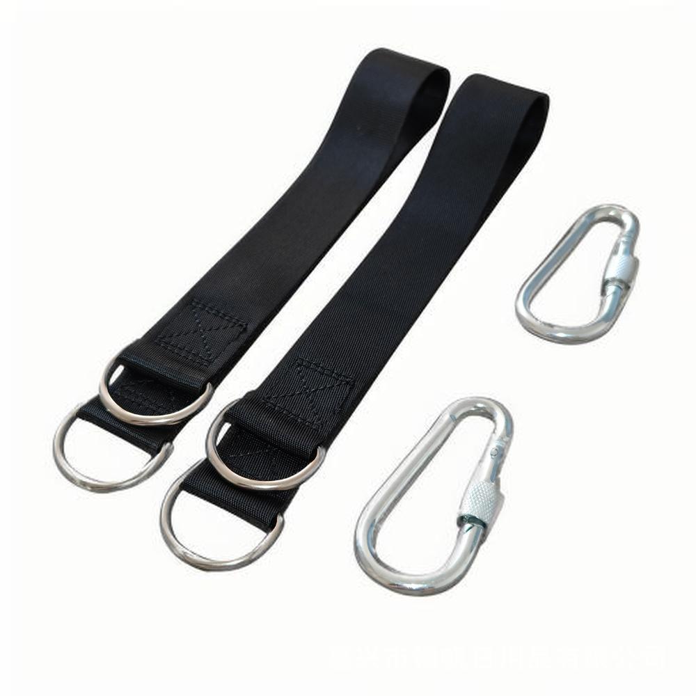 Strapazierfähiges Klimmzug-Hängeschnallen-Set mit verstärkten Nähten und Metallkarabinerhaken für sicheres Hängendes Training und die Nutzung von Fitnessgeräten One Size black