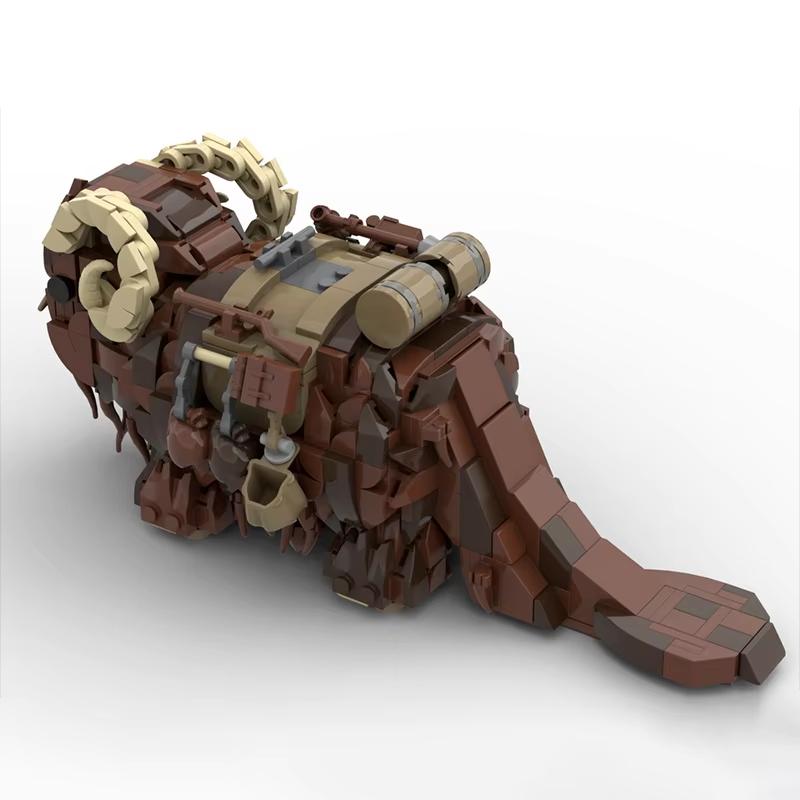 Moc Building Blocks Creative Space Beast Bansa Model Monster Mount Rhino Assembly Building Blocks Toy Children's Gift