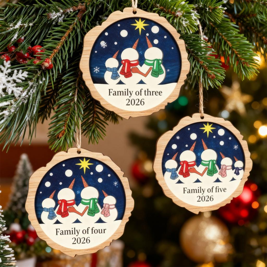 Christmas Decorations Wooden Snowflake Star Pendants Christmas Tree Wooden Pendants