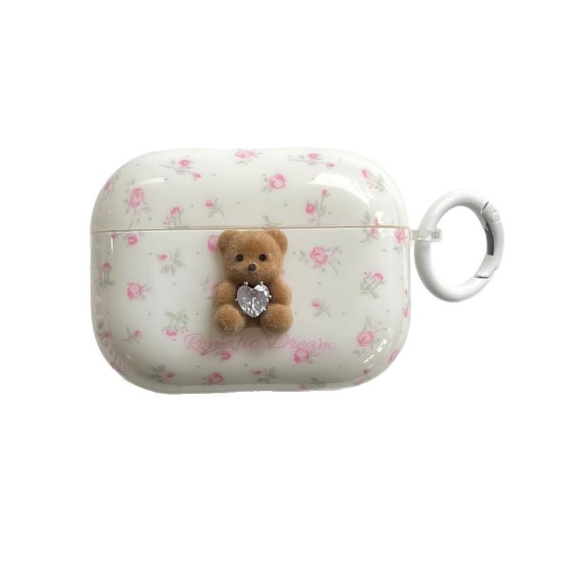 Cute floral bear AirPods 1 generation earphone case for apple earphones AirPods 1 generation pro1