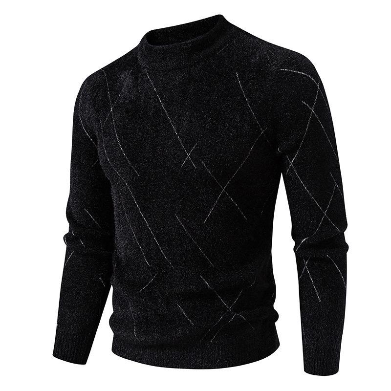 2025 Autumn Winter New Pullover Half Turtleneck Long-sleeved Sweater Men's Bottoming