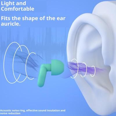 Tampões de Ouvido para Concerto Silicone Tampões de Ouvido para Dormir Redução de Ruído Anti Ronco Som Reutilizável Foco e Sono Para Mulher Homem