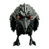 3D Printed Dark Crow Figurine, Spooky Raven Statue Sculpture, Realistic Miniature Bird Ornament for Halloween Home Office Decoration