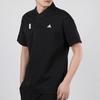 adidas Henley Sport Casual Short Sleeve Tee Men Tops Black GP1816