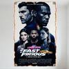 2 Fast 2 Furious Vintage Metal Tin Sign, Movie Poster Design with Cars & Characters, Home Bar Man Cave Wall Decor