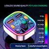 12v-24v Fm Transmitter External Microphone Dual Usb Fast Handsfree Car Charge Car Charger Bluetooth Fm Pd Modulator Type 5. K4m3