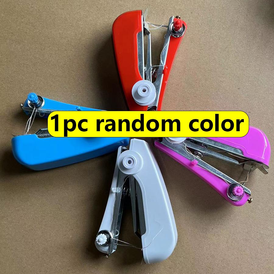 Portable Handheld Mini Sewing Machine Manual Compact Easy-to-Use Sewing Tool Adjustable Tension Knob Quick Repairs Outdoor JXB
