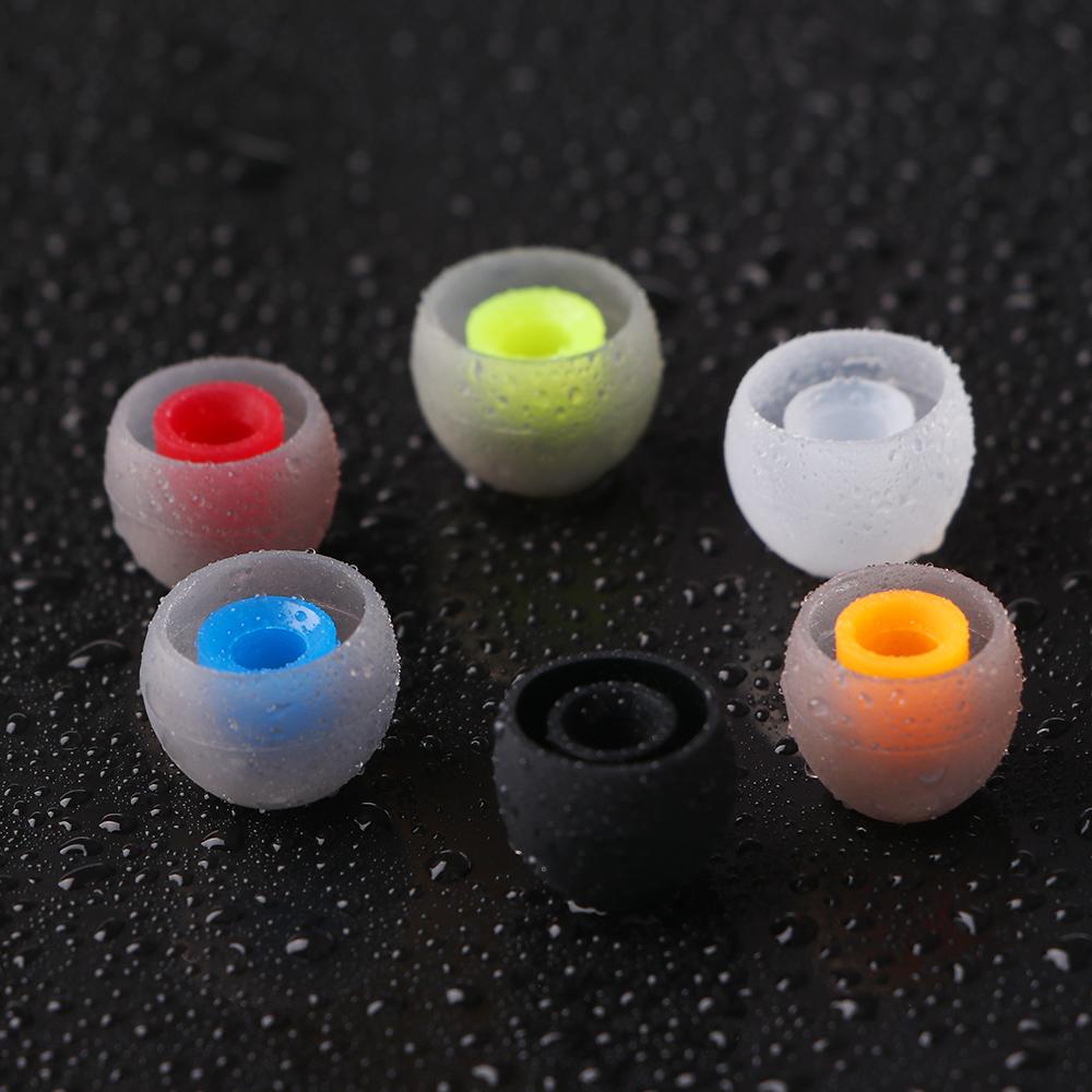 6Pairs Lightweight Headphone Earphone Dual Color Eartip Cover Earbuds Caps Ear Pads Eartips
