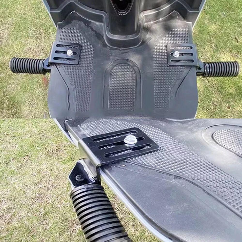 1Pair Universal Front Footrests Metal Deep Grooves Motorcycle Pedals Foldable Direct Installation Footpeg