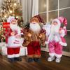 3D Santa Claus Doll 12 Inch Cute Standing Santa Doll Creative Cartoon Christmas Home Decorations Christmas Gifts