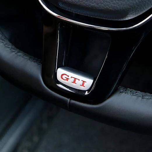 Hot 1Pcs VW Car Steering Wheel Decorative Cover R Line Emblem Sticker For Volkswagen R-Line R GTI Polo T5 T-ROC Golf Passat Scir