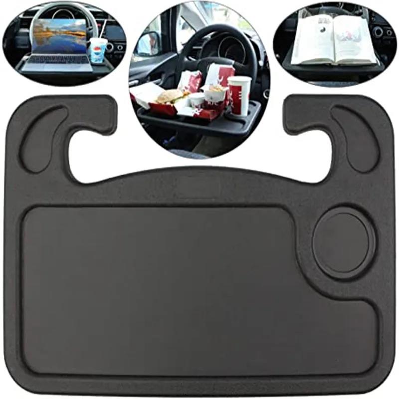 Universal Car Table Steering Wheel Eat Work Cart Drink Coffee Holder Tray Laptop Computer Desk Stand Seat Table Car Accessory Cup Holders 5