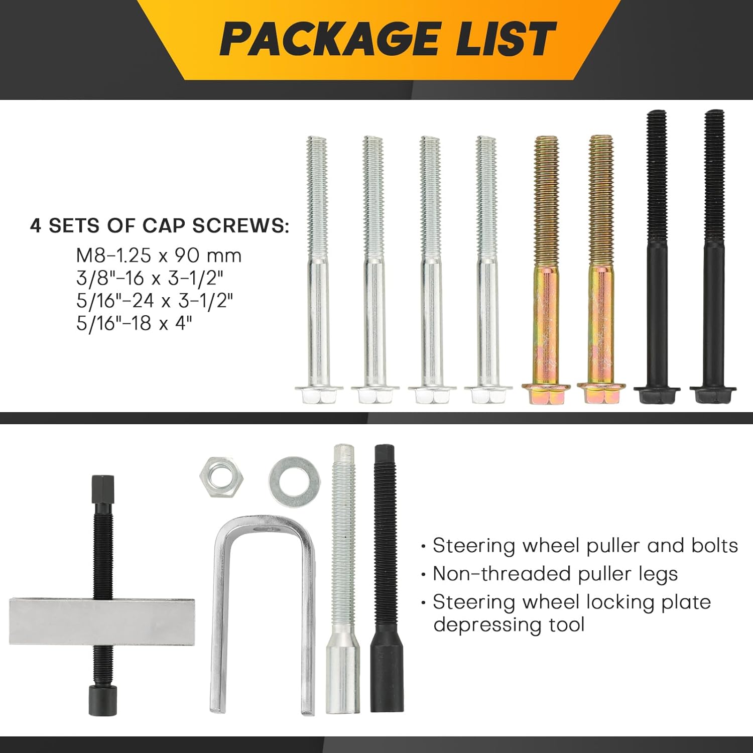 

Набор съемников рулевого колеса | Профессиональный автомобильный инструмент для снятия для легковых автомобилей, внедорожников, грузовиков United States