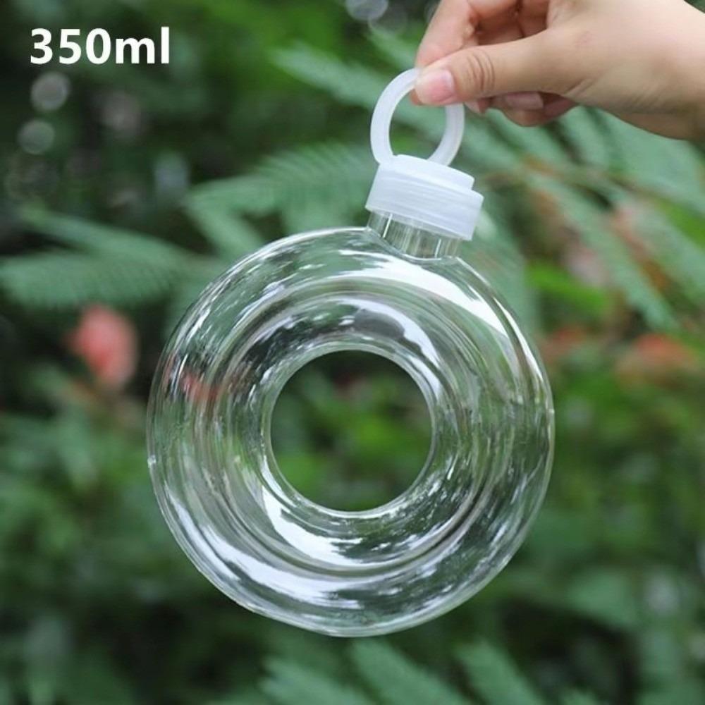 350ML Donut Kids Water Bottle Transparent Travel Drinking Bottle Anti Fall Leak-Proof Sports Water Bottle