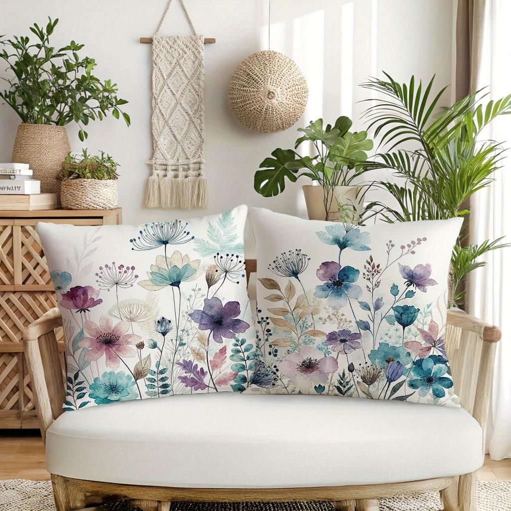 Sunflower Farmhouse - style PillowcaseBedroom Living Room Sofa Home Decor Polyester Cushion Cover with Zipper