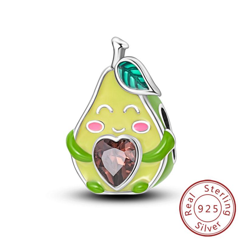 Original Charms Beads Copper Cherry Strawberry Avocado Fruit Charms Pendant For Woman Jewelry Making