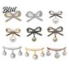 Shawl Safety Pin Brooch Women Bowknot Shape Anti-Rust Finish Clip