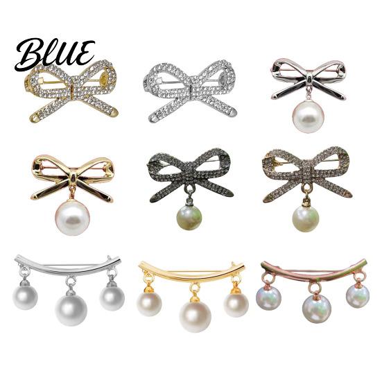 Shawl Safety Pin Brooch Women Bowknot Shape Anti-Rust Finish Clip
