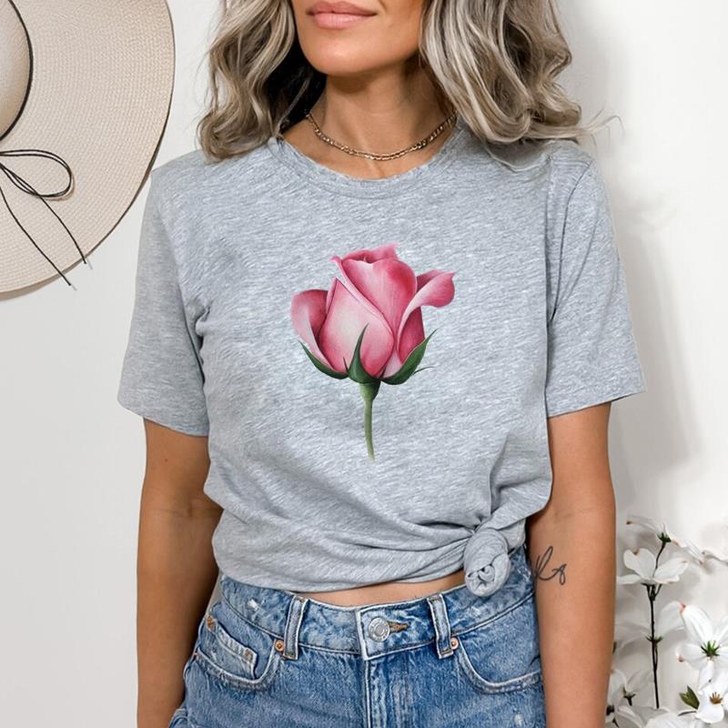 Grafik-T-Shirt mit Aufdruck, Kleidung, Lippe, lustiges Aquarell, süßes Sommer-Top, Damen-T-Shirt, lässig, Damenmode, kurzärmeliges T-Shirt