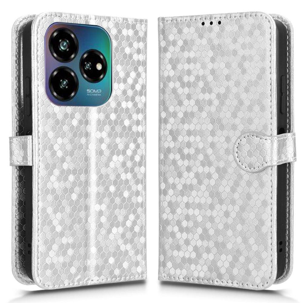 For ZTE Nubia V60 Design Wallet Case Dot Pattern Imprint PU Leather Phone Cover