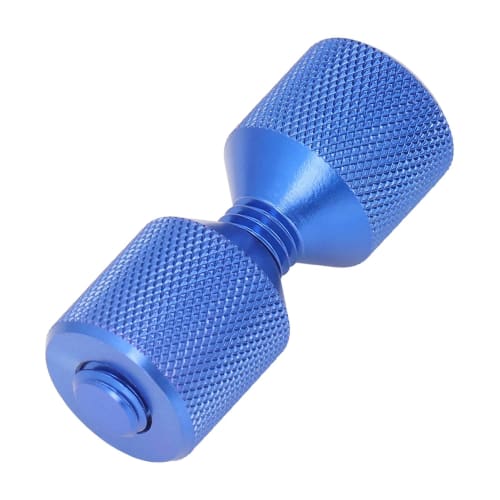 Two Two-Hole Alignment Pins, Anodized Aluminum, 1 1/8" Flange, Double-Hole Tweezers for 0.5" to 14" Flanges, 150LB Capacity (Blue)