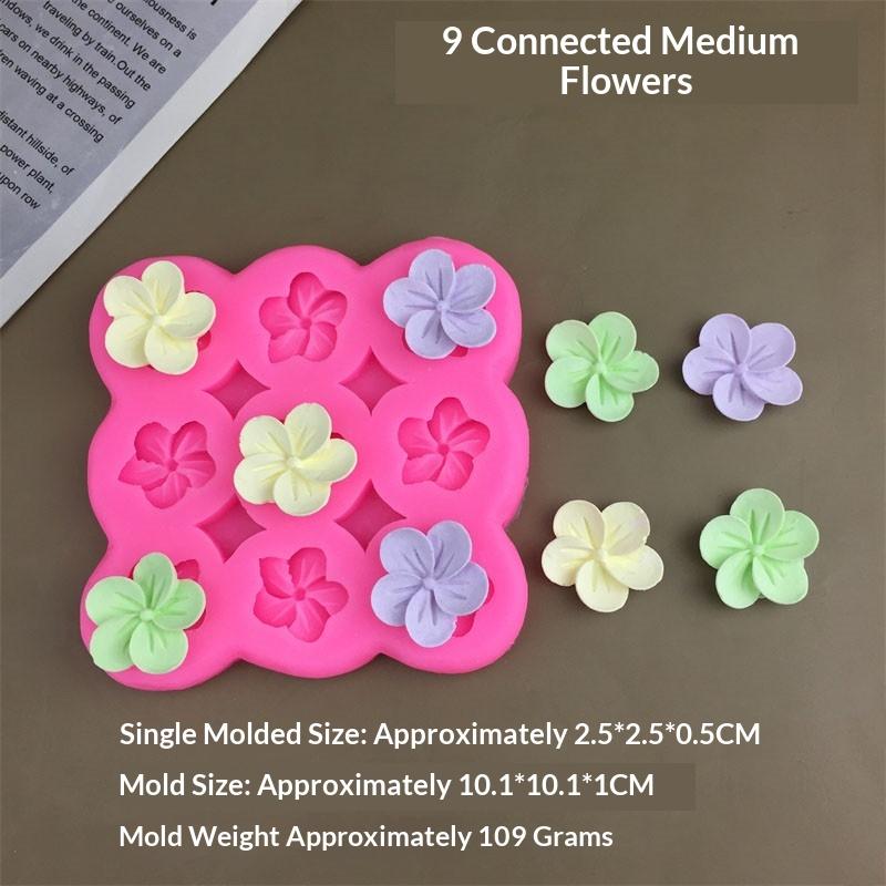 3D Flower Silicone Mold for Mousse Cake Chocolate Creative Ice Tray Nonstick Flexible for Home Baking Decoration