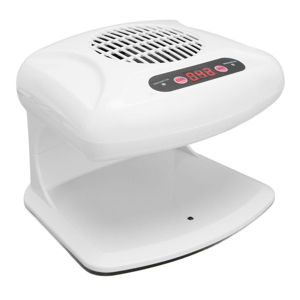 Single Hand Nail Air Dryer Warm Cool Wind Automatic Sensor Nail Fan Blow Dryer for Home Salon White