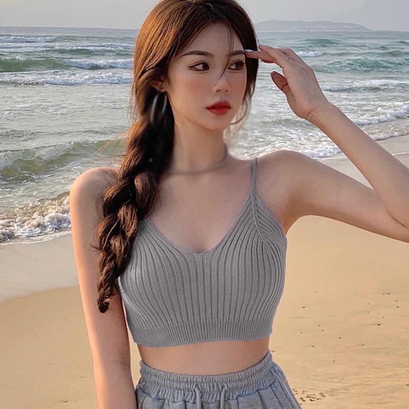 

Женский жилет на подтяжках с летним коротким трикотажным базовым пальто One Size