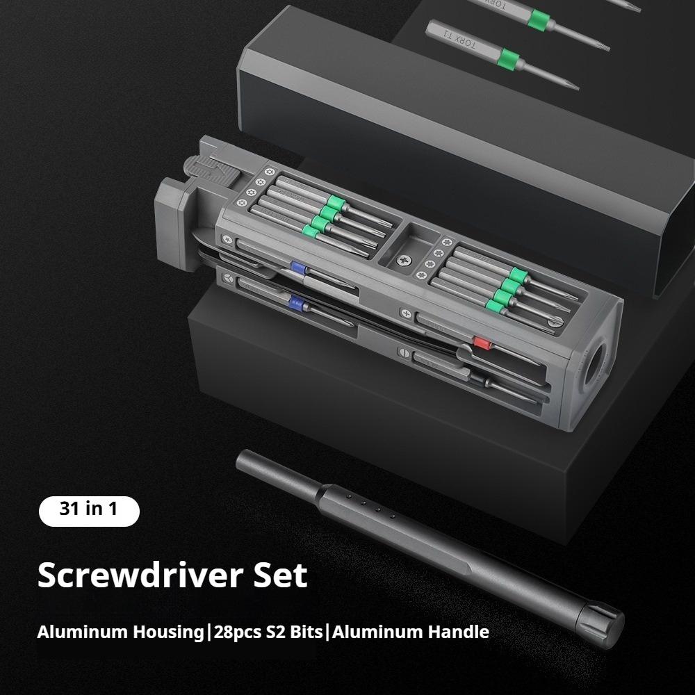 31pcs a Set S2 Steel Precision Screwdriver Set Mobile Phone and Computer Repair Tool Kit