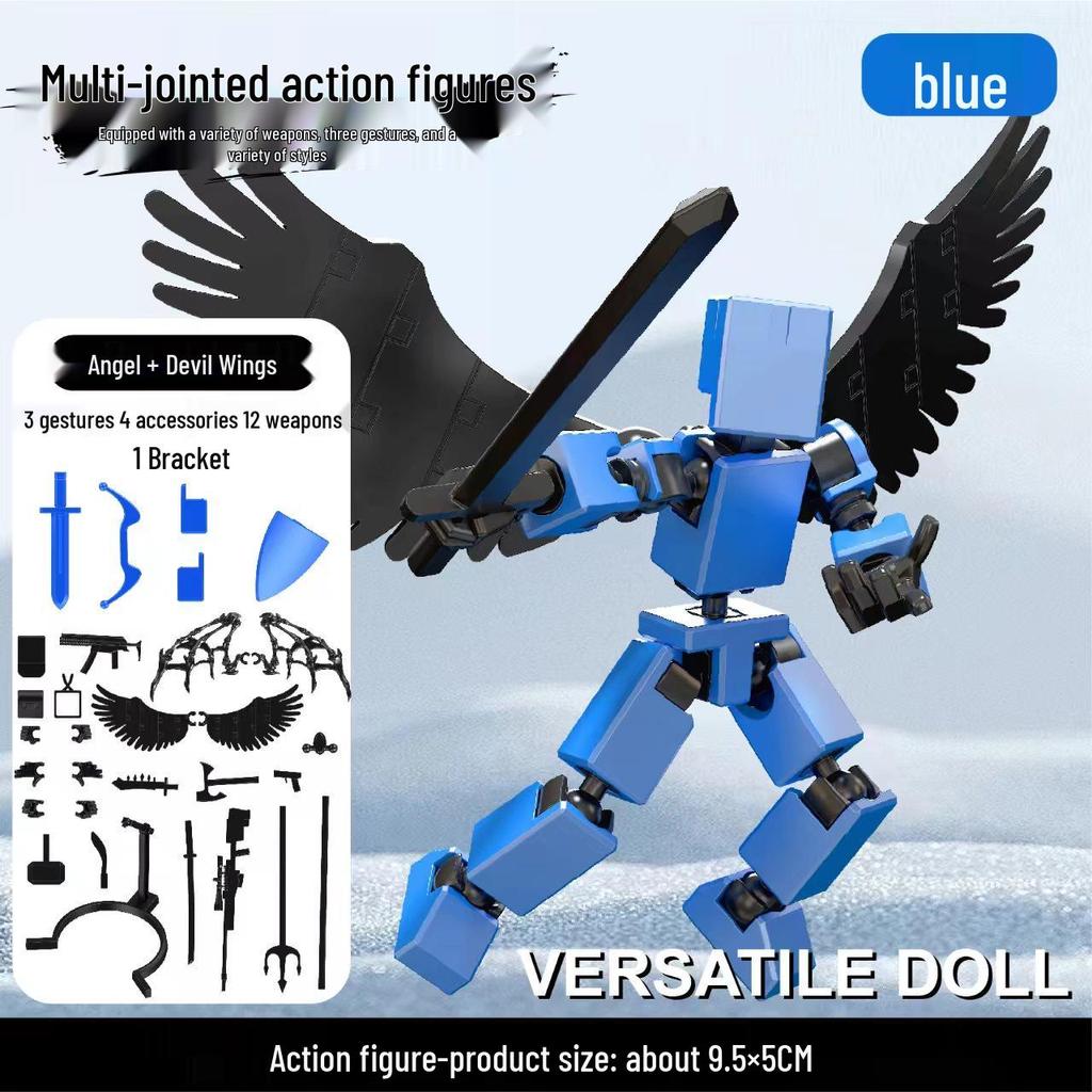 Lucky 13 Articulated 3D Printed Mini Action Figure with Personalized Joints