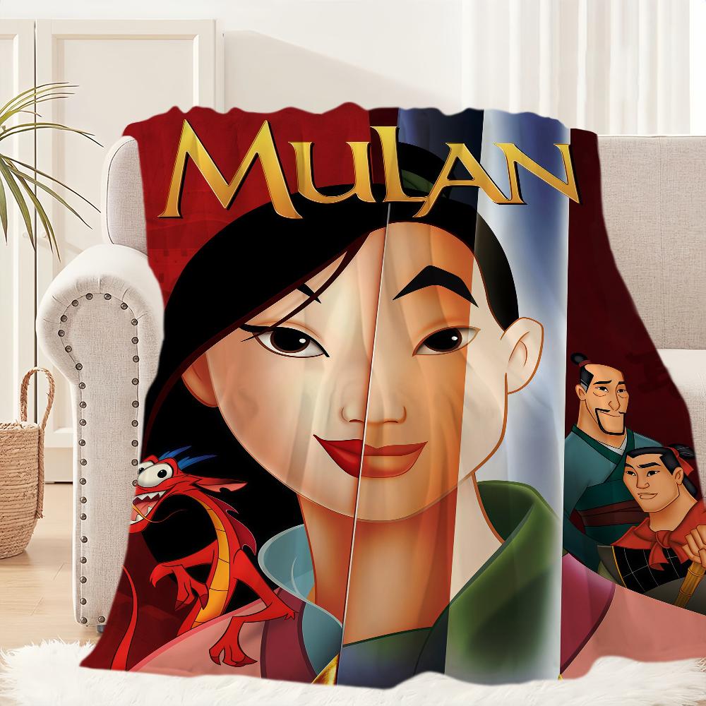 M-Mulan Animation DSN Blanket Blanket for Couch Sofa Travel Home Picni Flannel Blanket birthday gift Warm Comfortable 30x40in