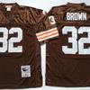 ג'רזי רטרו של קליבלנד בראונס NFL 32 היכל התהילה Throwback מדים לכדורגל גברים נשים ביגוד למעריצי ספורט