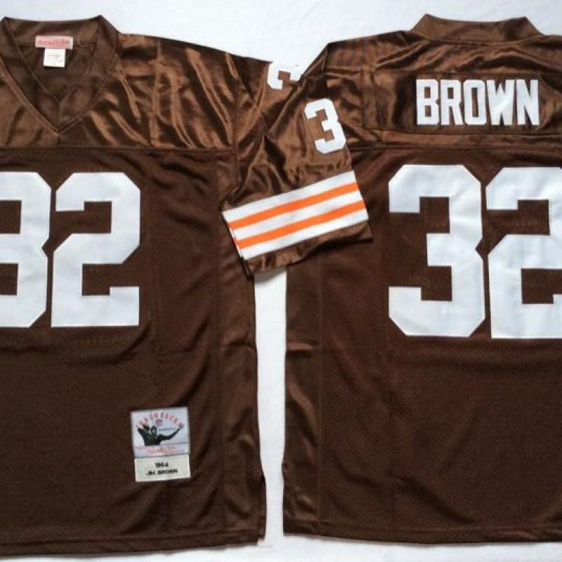 ג'רזי רטרו של קליבלנד בראונס NFL 32 היכל התהילה Throwback מדים לכדורגל גברים נשים ביגוד למעריצי ספורט