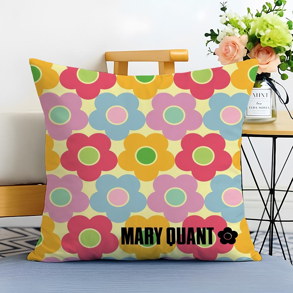 Fashion MMaryQQuant Cushion Cover Washable Linen Pillowcase Soft for Sofa Bed Cozy Home Room Decor