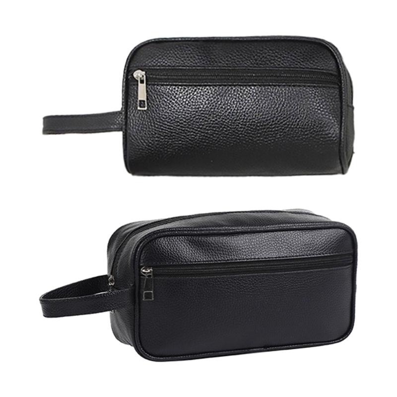 Organizzatori da Viaggio per Articoli da Toeletta da Uomo, Borsa Cosmetica Impermeabile in PU Spaziosa, Pochette Accessorie da Viaggio per Palestra, Viaggio d'Affari