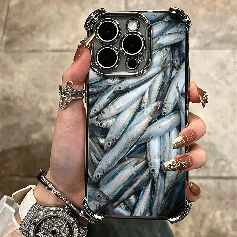Discounted Salted Fish Plating Phone Case For Iphone 16 17 Pro Max Air 16E 14 15 Plus 12 13 Mini Anti-Fall Airabag Cover