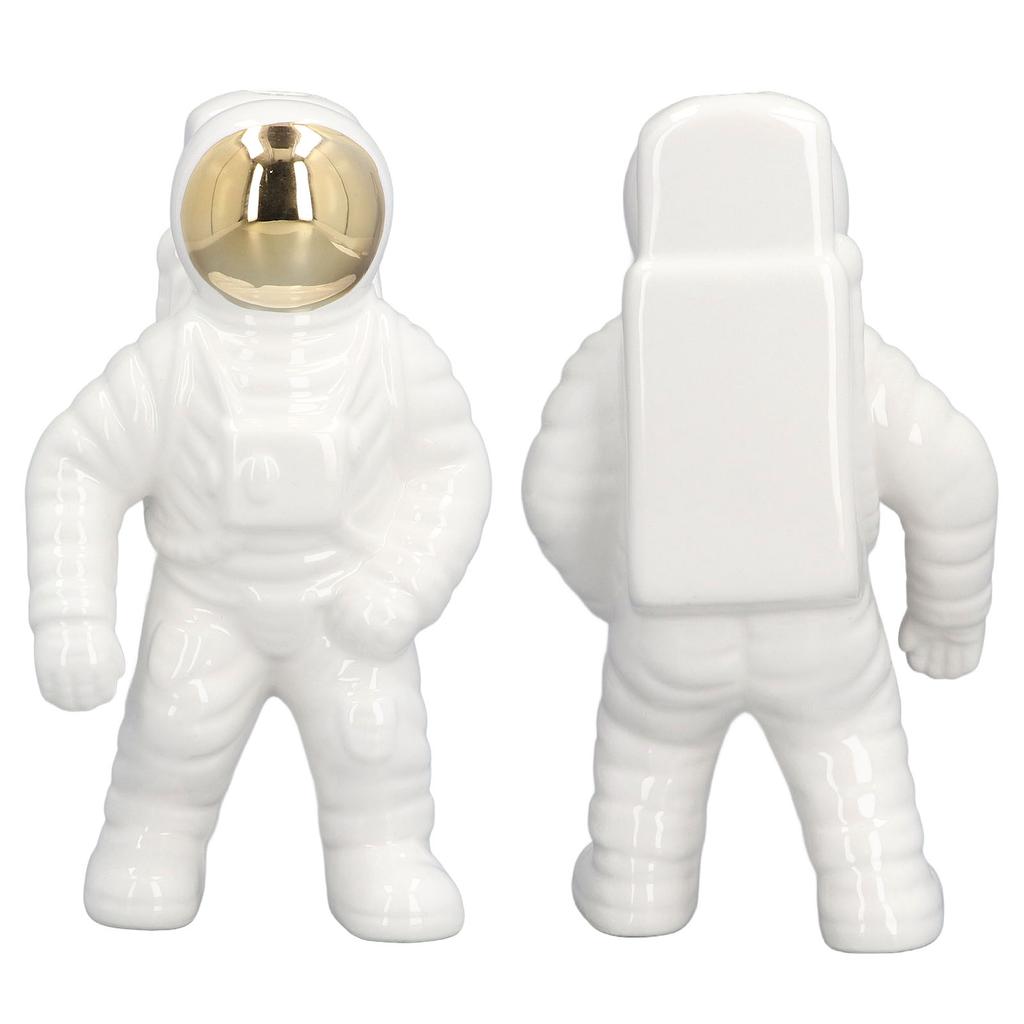 Ceramic Space Man Astronaut Figure Statue Modern Space Man Vase Sculpture Home Decoration