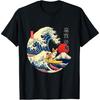 Dreifarbiger Corgi Japanische Kanagawa Welle Surfen Treuer Hund T-Shirt für Männer Frauen Mädchen Kinder