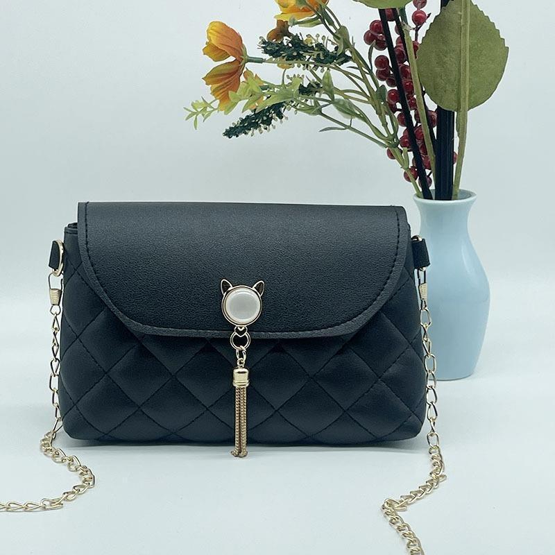 Women's Fringed Small Square Bag Summer and Autumn New Personalized Oblique Span Shoulder Change Mobile Phone Women's Bag Tide