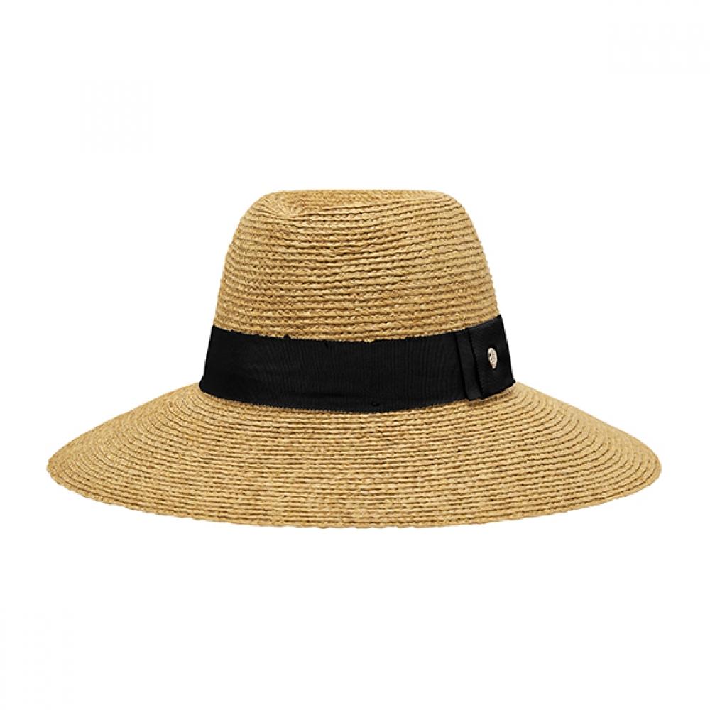 

Helen Kaminski Hat51771 Ntbk Farida Natural Black Fedora Bucket Hat HAT51771 NTBK