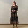 Maxza Vintage Ethnic Tiered Chiffon Long Dress Zf05qp002nh