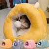 Deep Sleep Cat Bed Cartoon Pet Foldable Removable Washable Sleeping Small Dog Mat Bag Cave Cats for Kid Friendly Entertaining Fun Play Safe